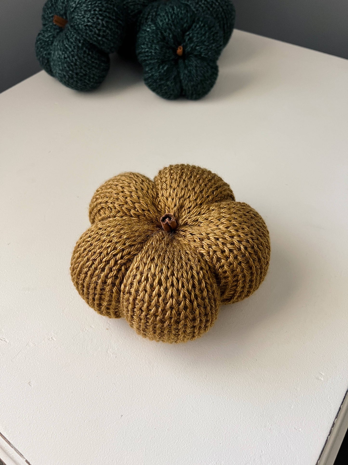 Knitted Pumpkin - Mustard *pre-order