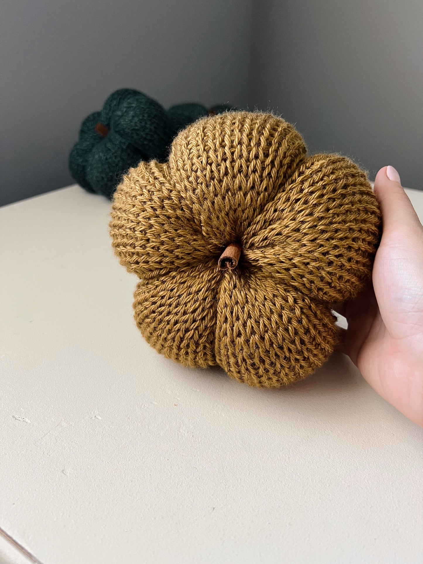 Knitted Pumpkin - Mustard *pre-order