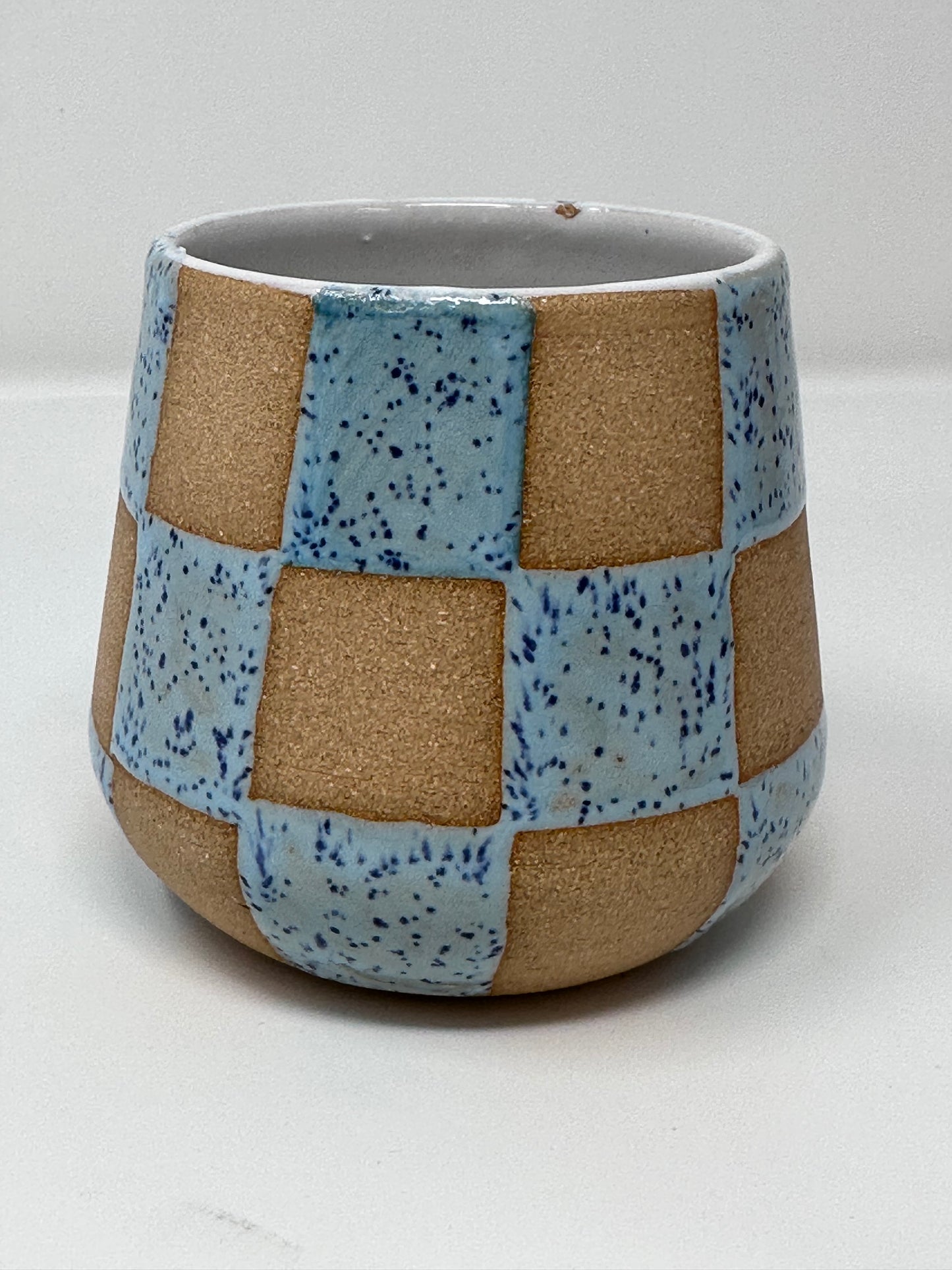 Ceramic Checkered Wine Tumbler