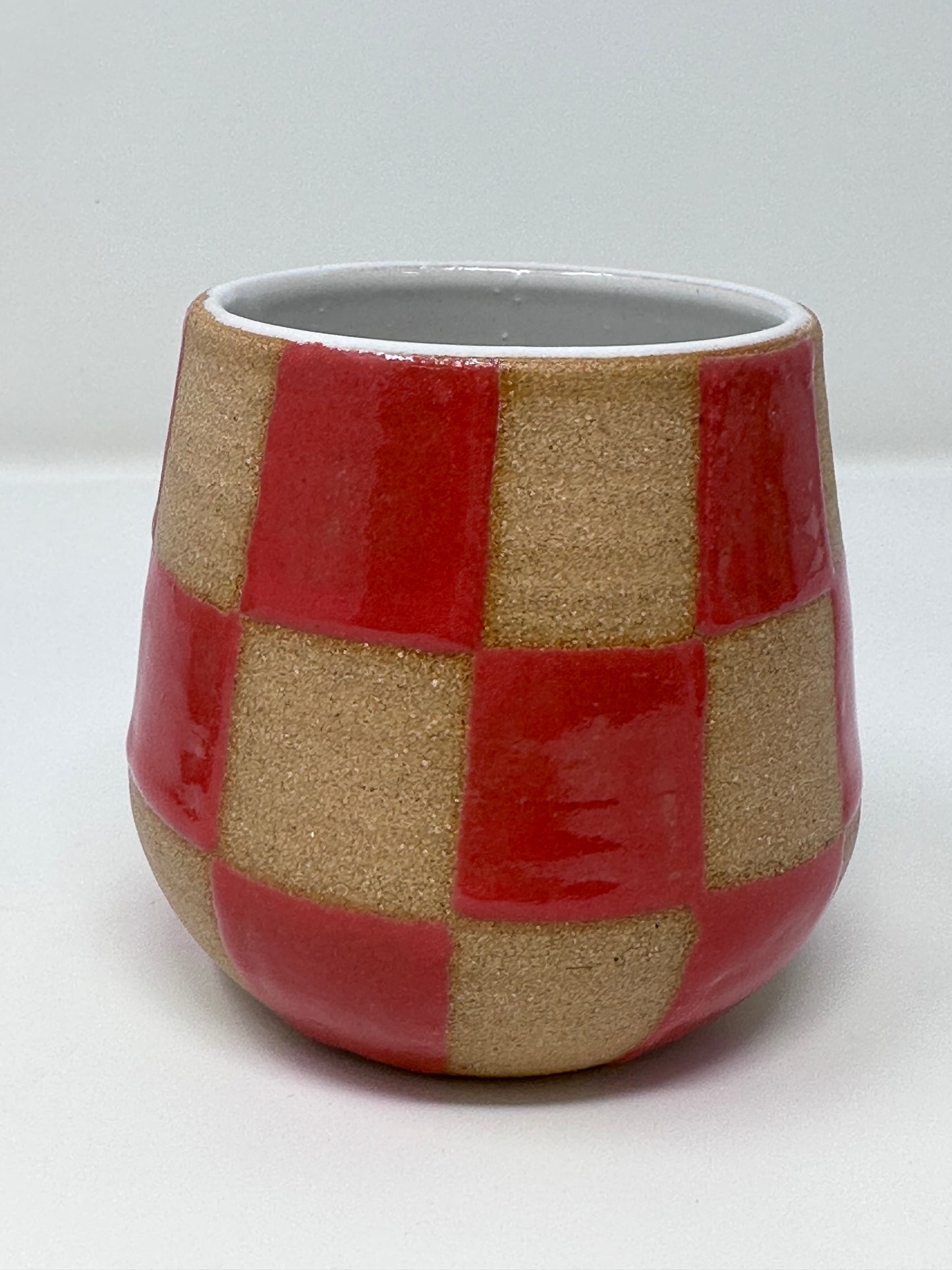 Ceramic Checkered Wine Tumbler