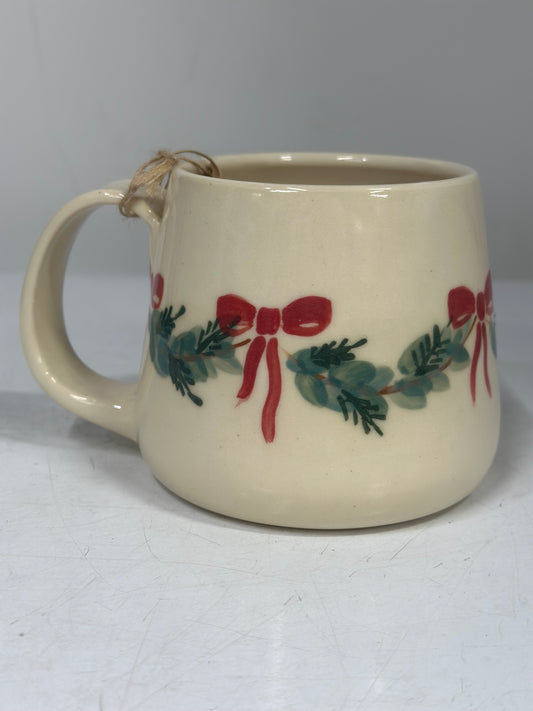 Handmade Holiday Garland Ceramic Mug