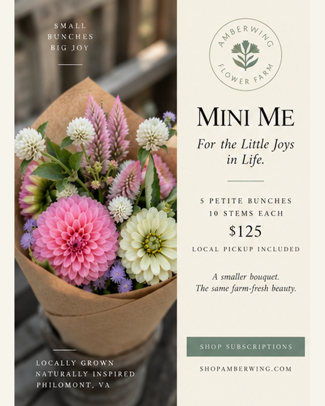 Mini Me 2027 Seasonal Flower Subscription