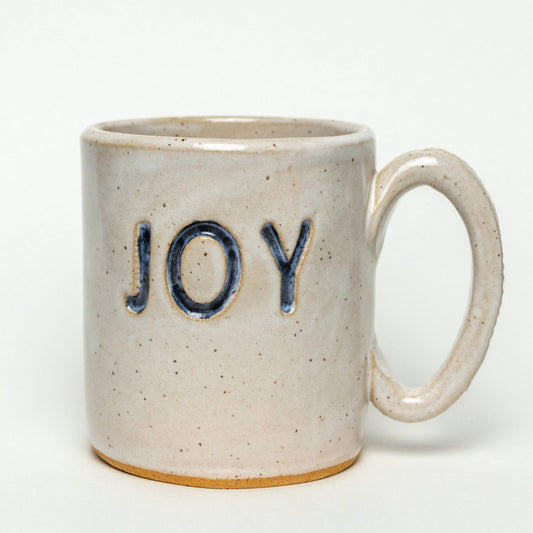 'Joy' Handmade Ceramic Stoneware Ivory 12oz Mug *preorder