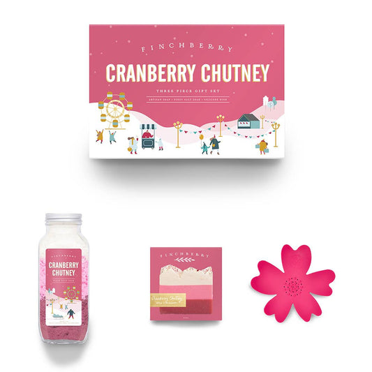 Cranberry Chutney 3 Pcs Bath & Body Holiday Gift Set