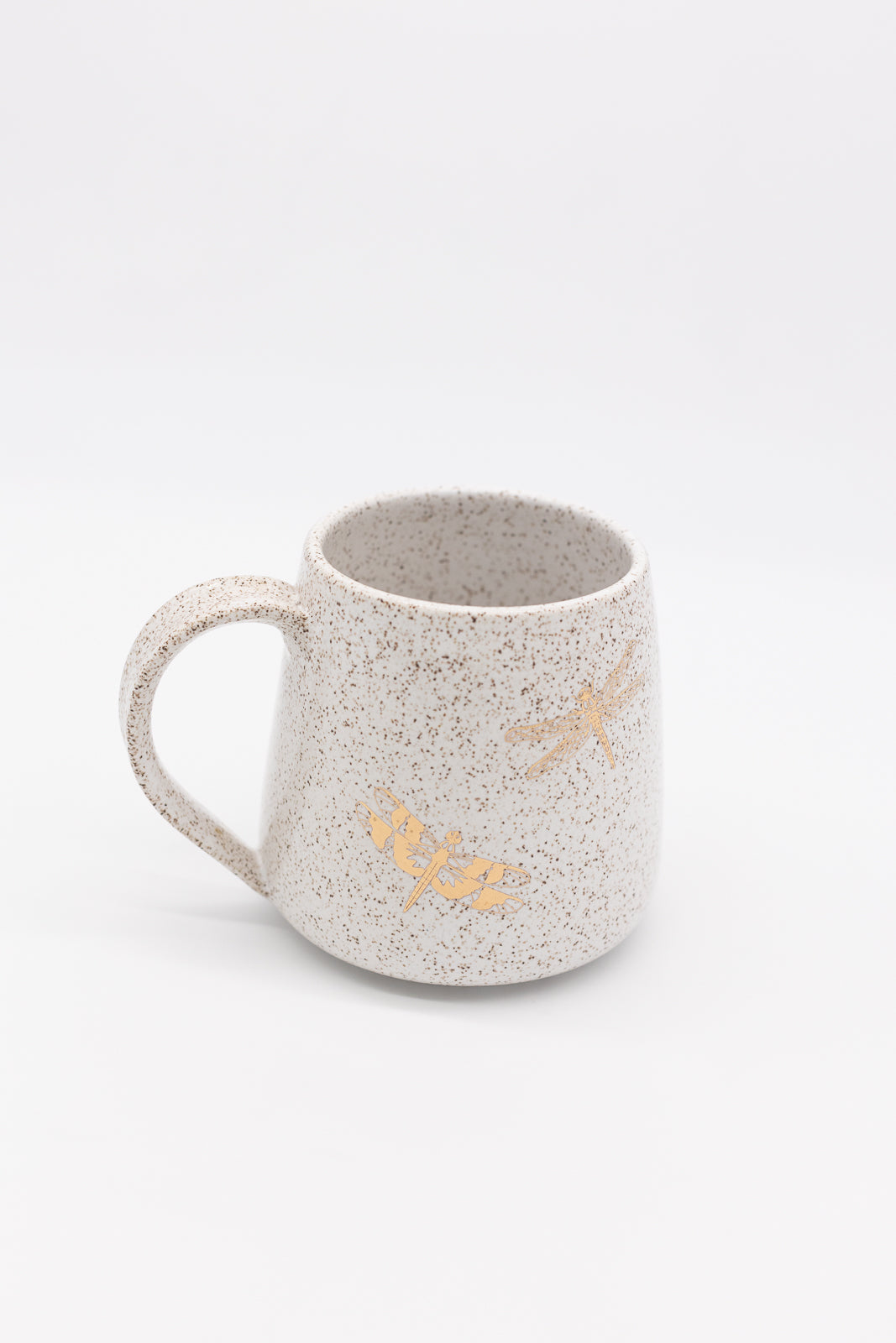 Hand Crafted - 'Gold Leaf Dragonfly' Mug