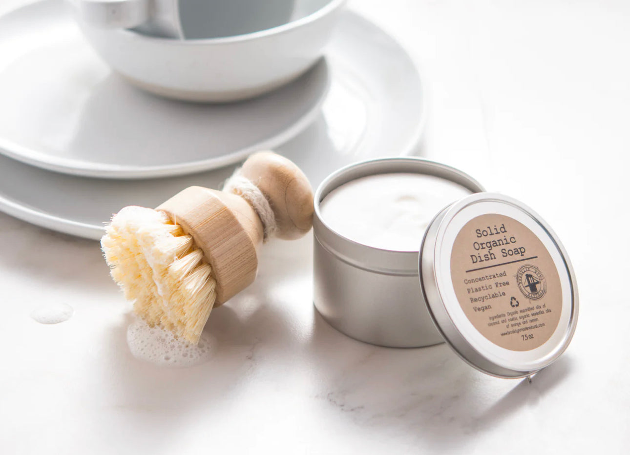 Bamboo & Hemp Dish and Veggie Scrub Brush