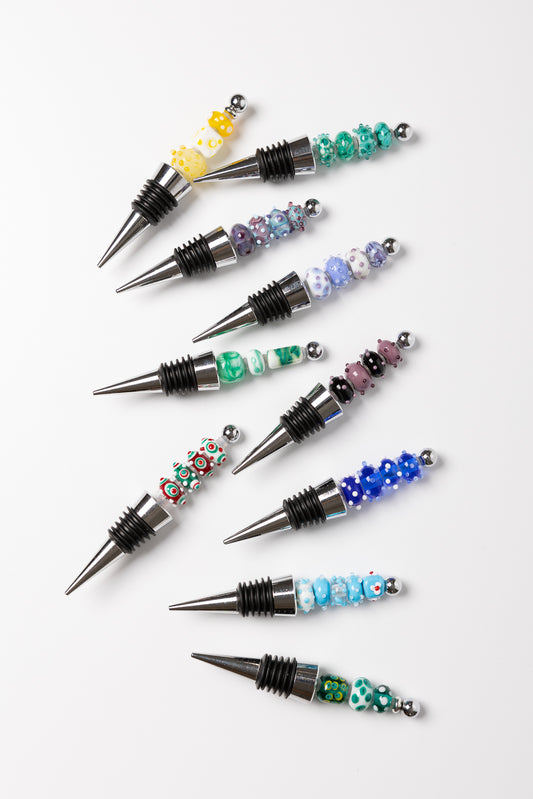 Handmade Glass Bead Bottle Stopper