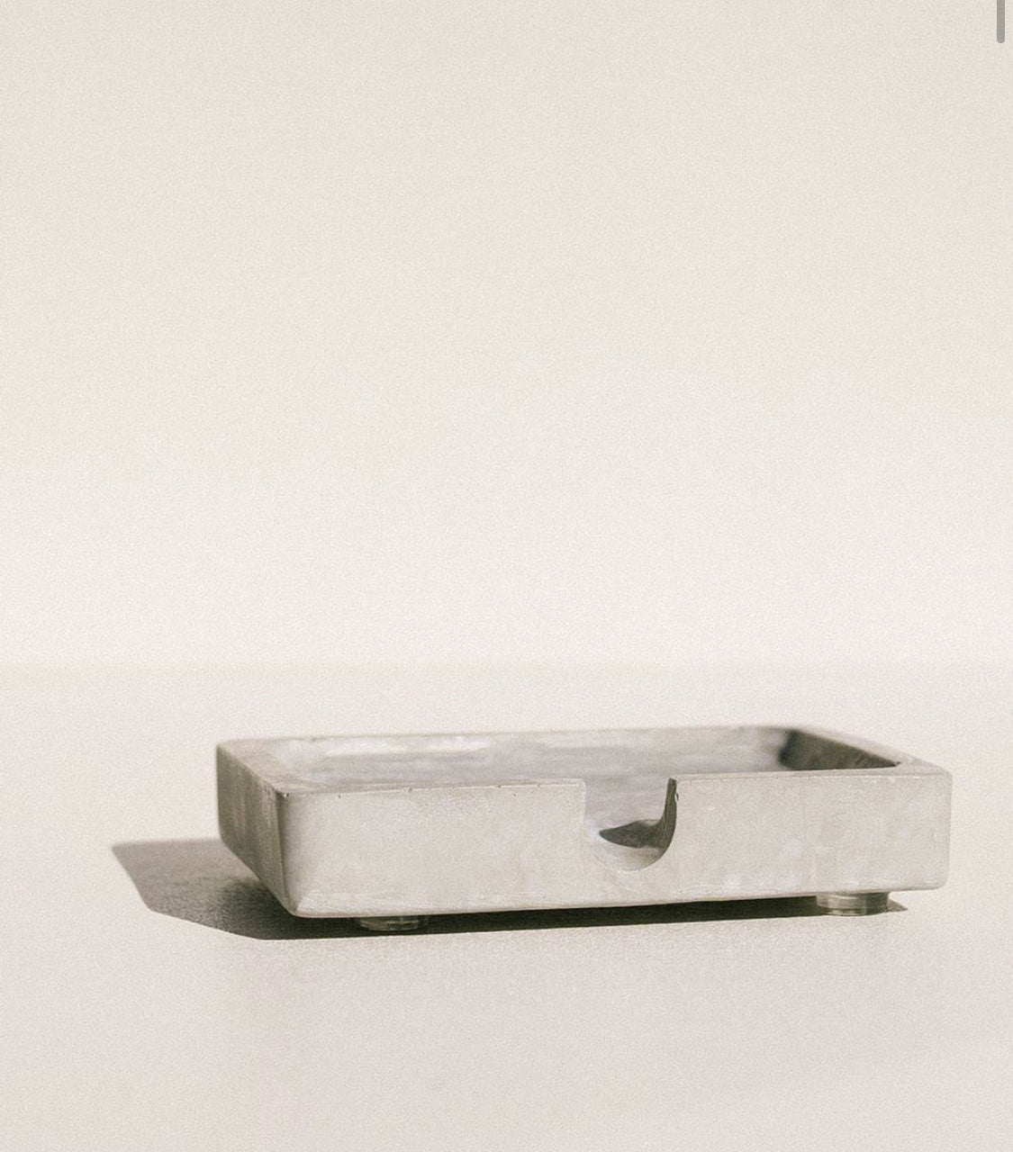 Cement Self- Draining Soap Dish