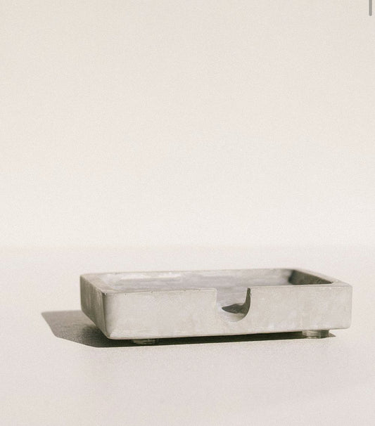 Cement Self- Draining Soap Dish