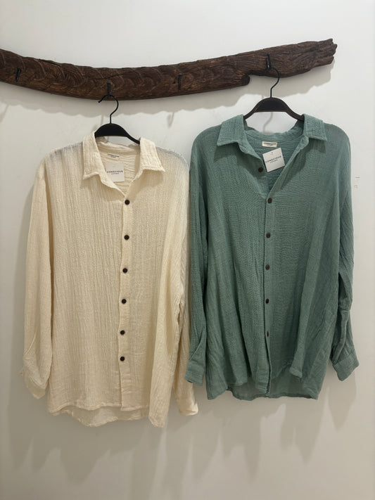 Ramie Button Down