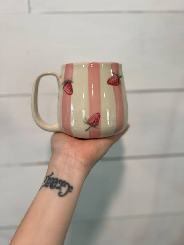 Handmade Ceramic Strawberry Mug