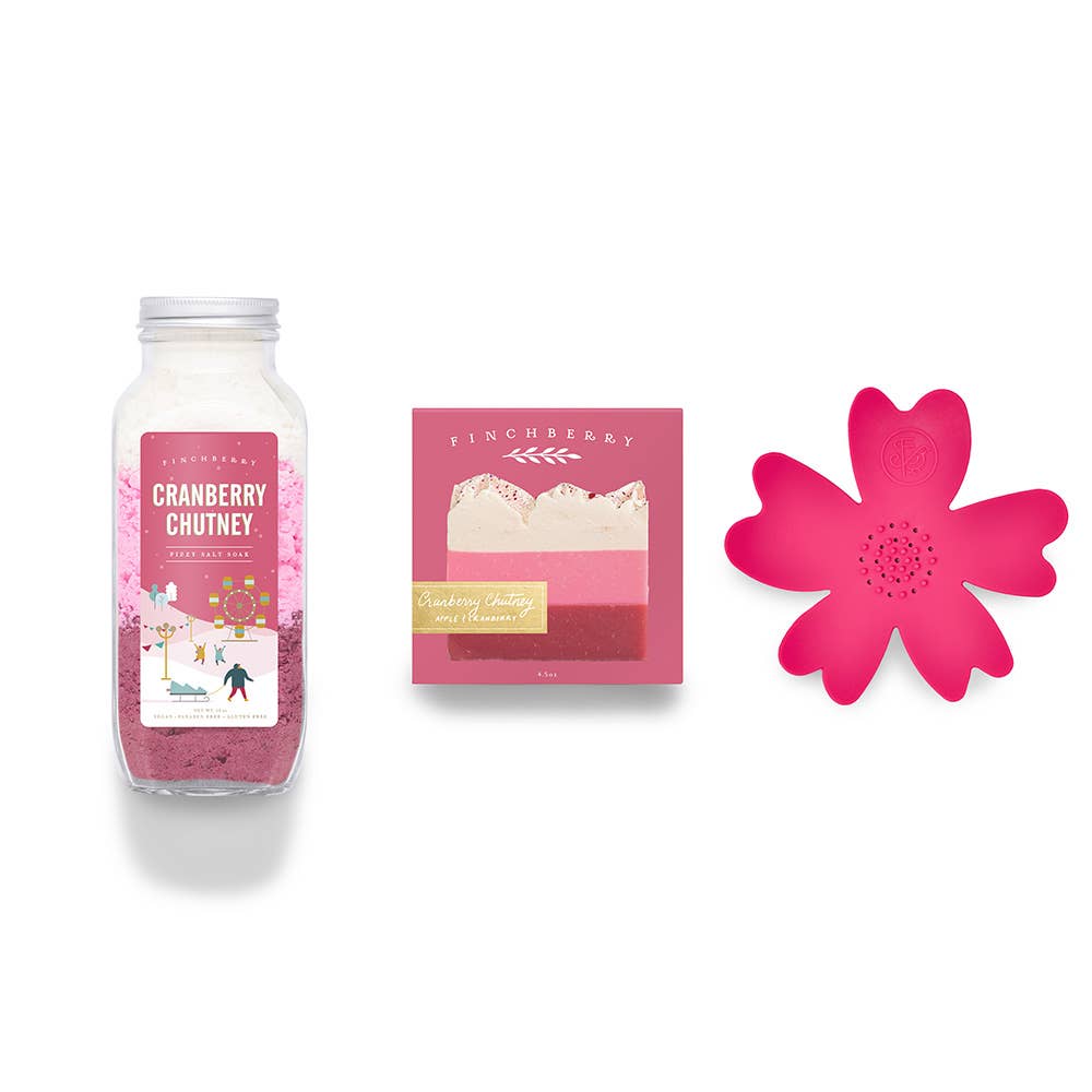 Cranberry Chutney 3 Pcs Bath & Body Holiday Gift Set