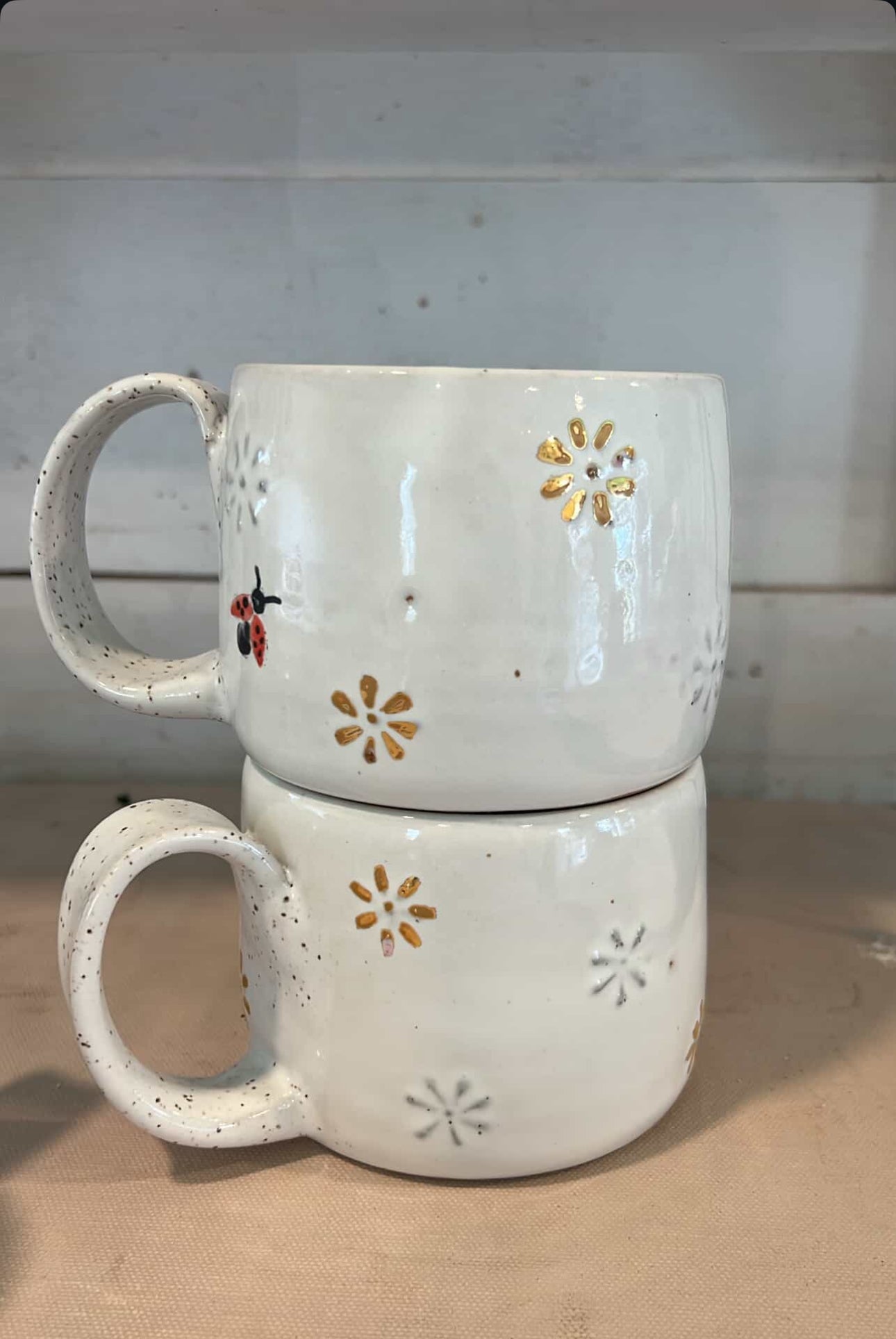 Handmade Ceramic Daisy Mug