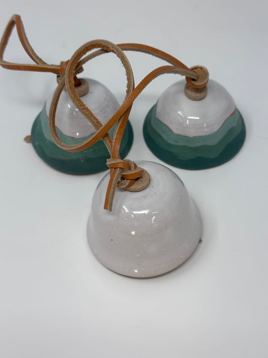 Handmade ceramic bell ornaments