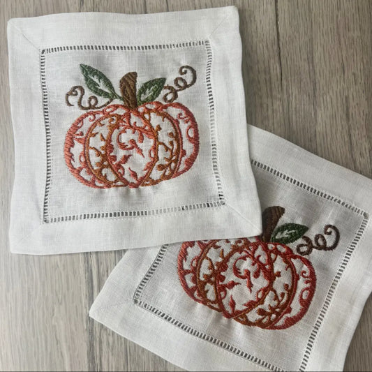 Fall Pumpkin cocktail napkin sets *preorder