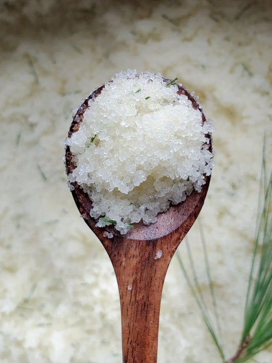 Hinoki + Bergamot Sea Salt Scrub