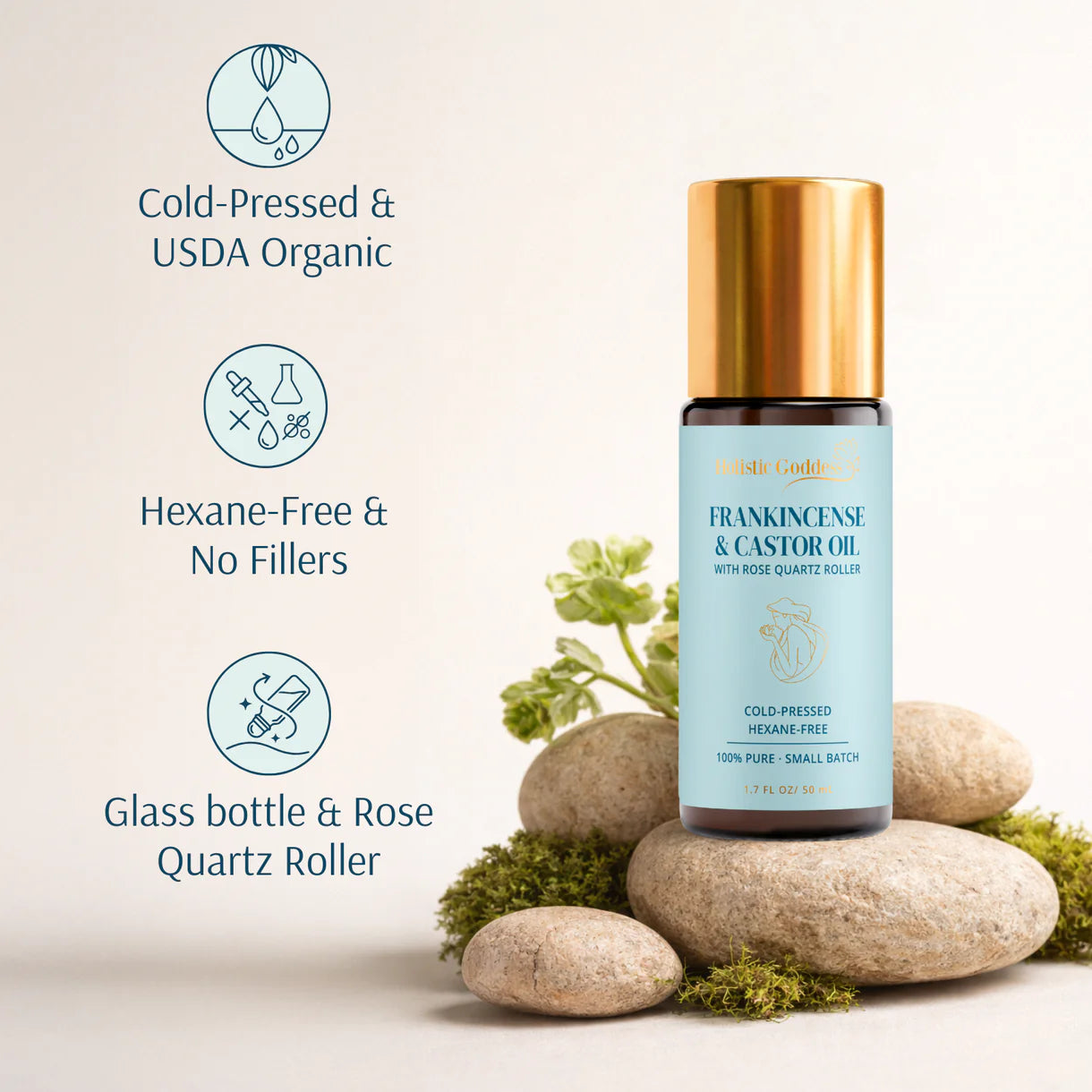 Organic Castor Oil Roll-on With Frankincense