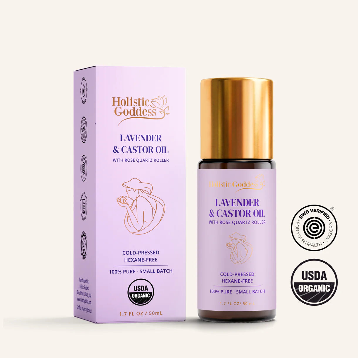 Organic Castor Oil Roll-on With Lavender