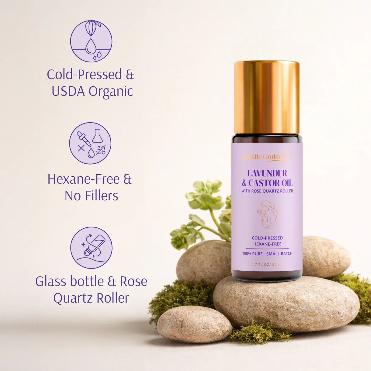 Organic Castor Oil Roll-on With Lavender