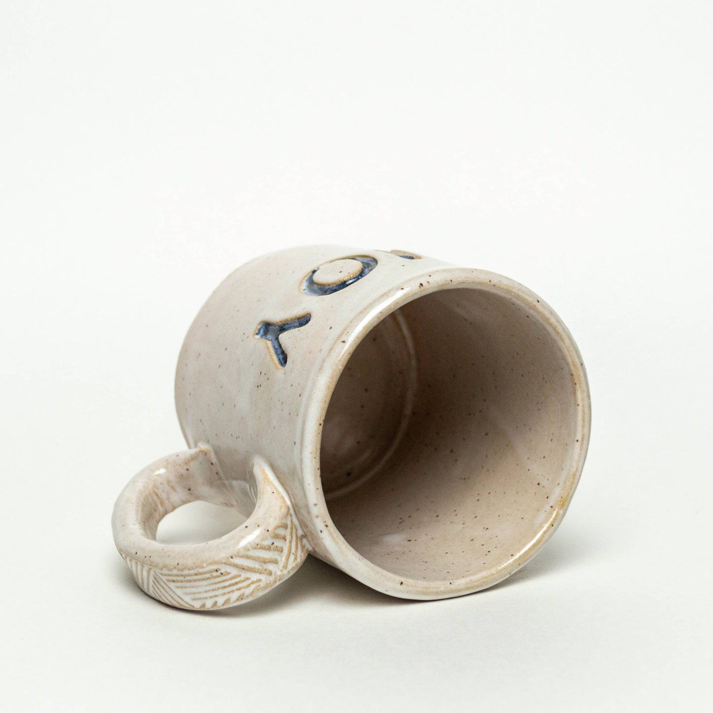 'Joy' Handmade Ceramic Stoneware Ivory 12oz Mug *preorder