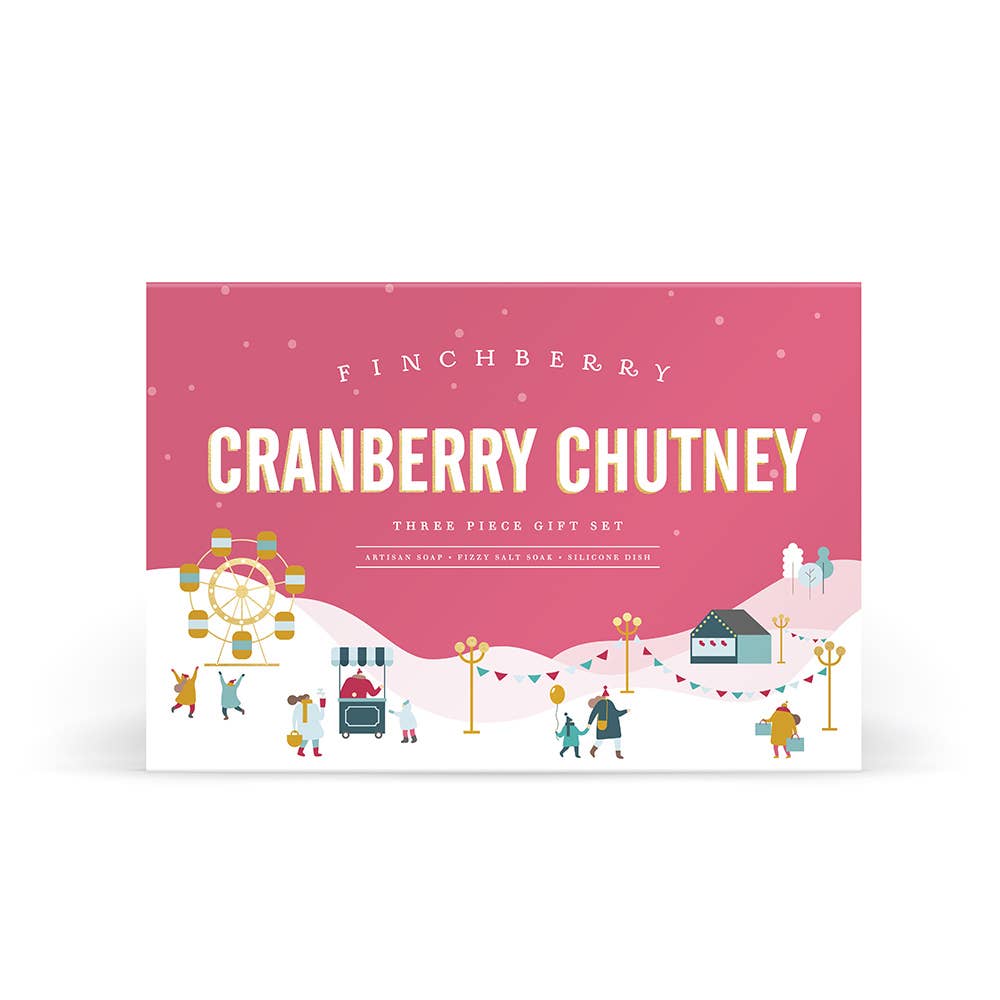 Cranberry Chutney 3 Pcs Bath & Body Holiday Gift Set