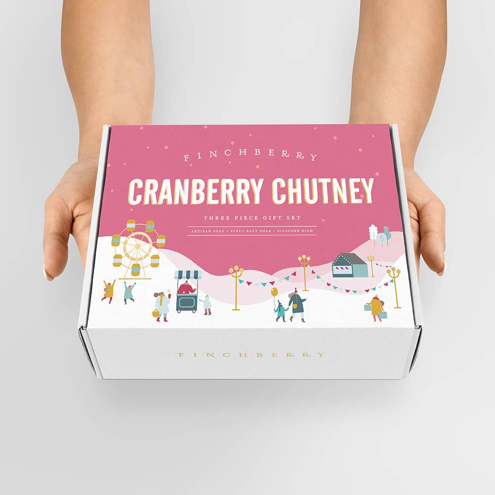 Cranberry Chutney 3 Pcs Bath & Body Holiday Gift Set