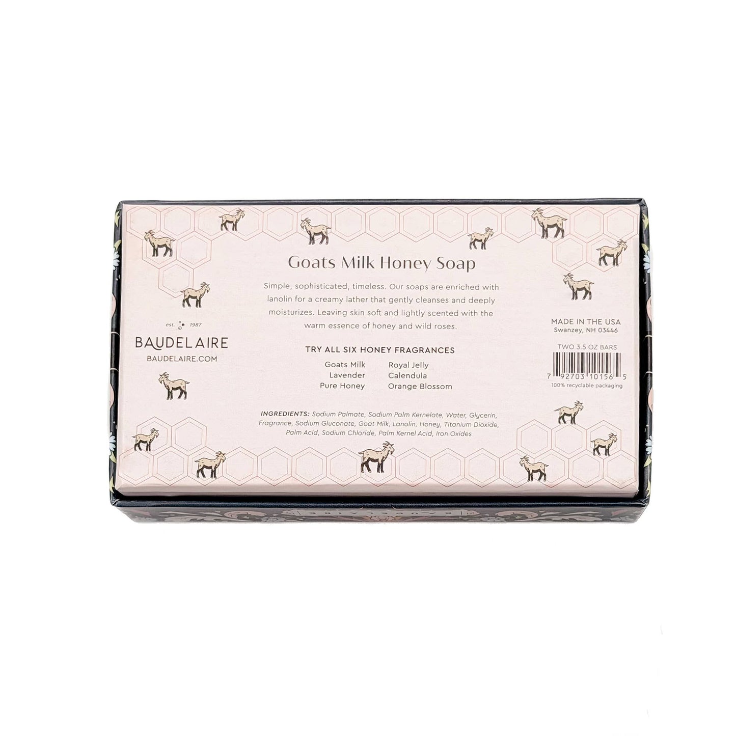 Goats Milk Honey Soap 3.5oz – 2 Bar Gift Box